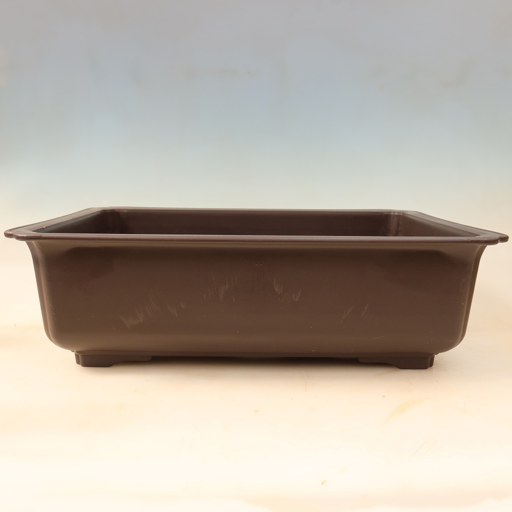 MP-35 műanyag bonsai-tál, barna – 49 x 36 x 14,5 cm 