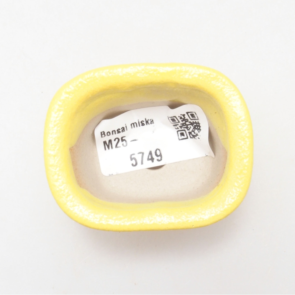 kerámia bonsai tál 5,5 x 4,5 x 3 cm, sárga