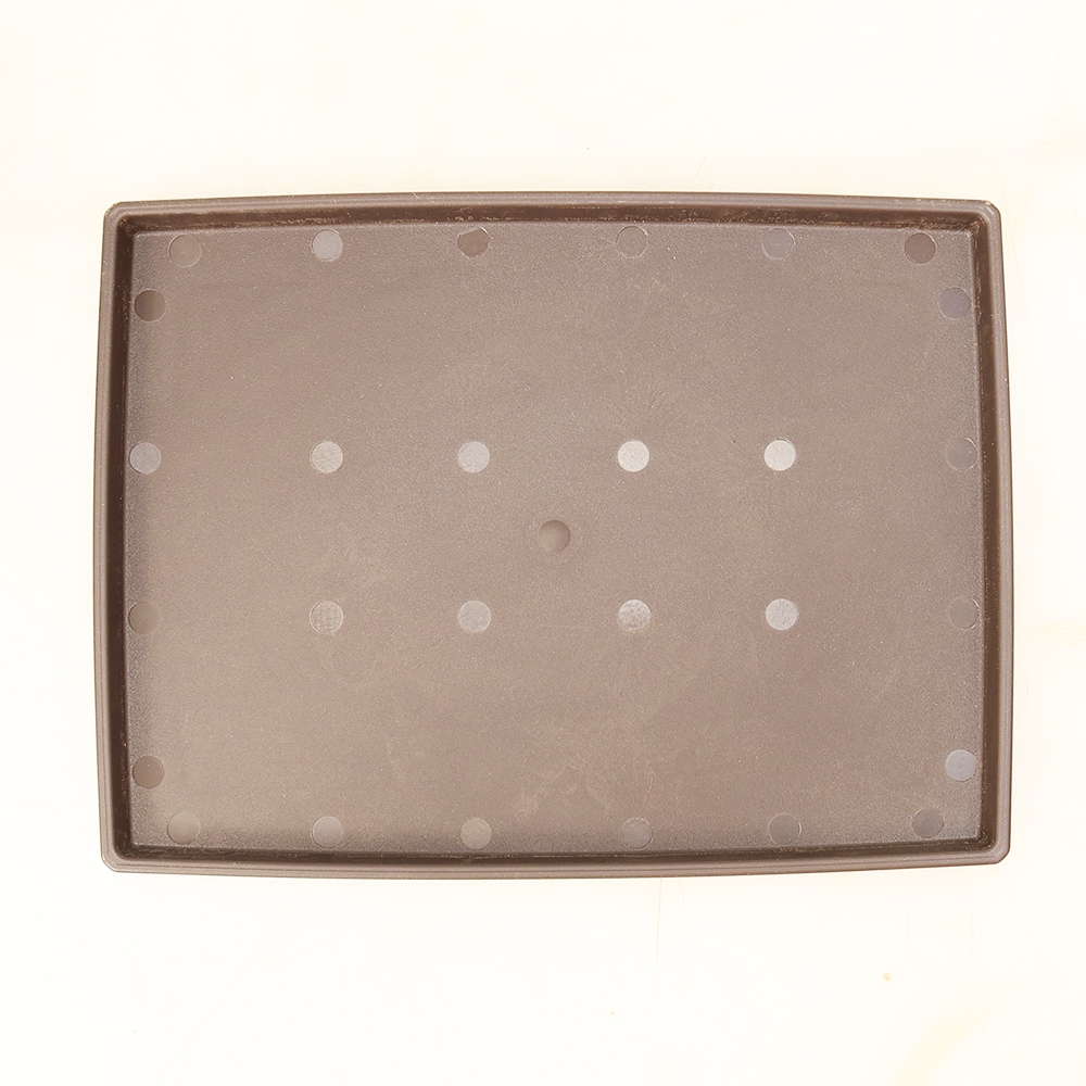 PP-5 műanyag bonsai alátét – 28 x 21 x 1,5 cm, szín: barna