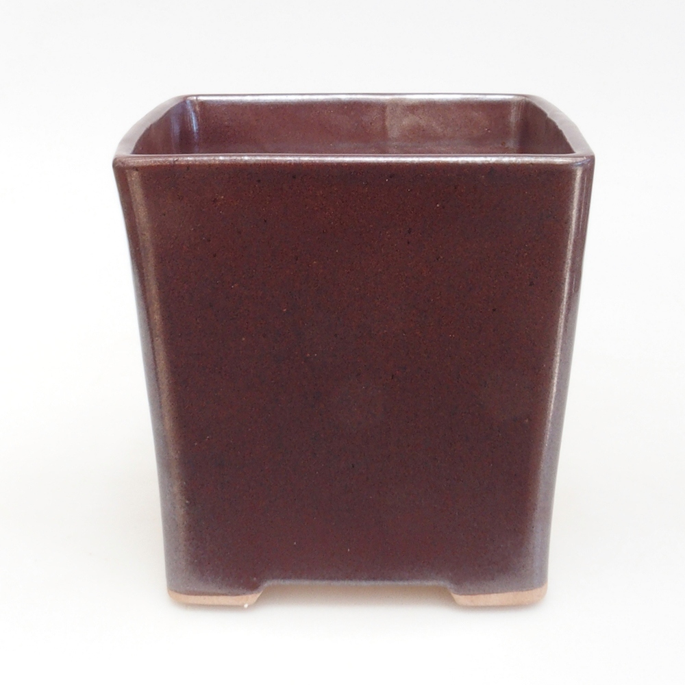 kerámia bonsai tál 13,5 x 13,5 x 13,5 cm, barna