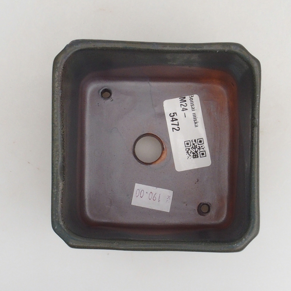 kerámia bonsai tál 9,5 x 9,5 x 7 cm, szürke