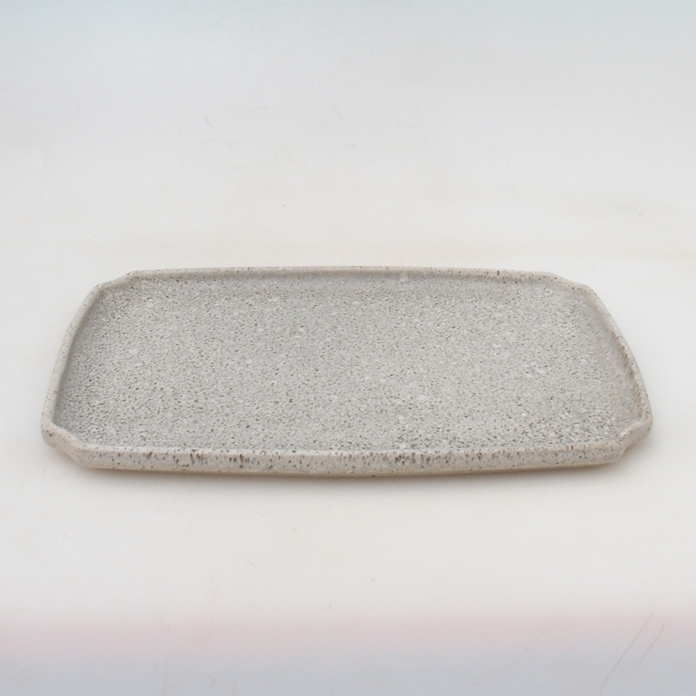 Kerámia csészealj H07 - 28 x 19 x 1,5 cm - bézs színű