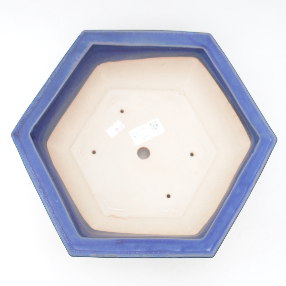 kerámia bonsai tál 28 x 24,5 x 9 cm, kék színben