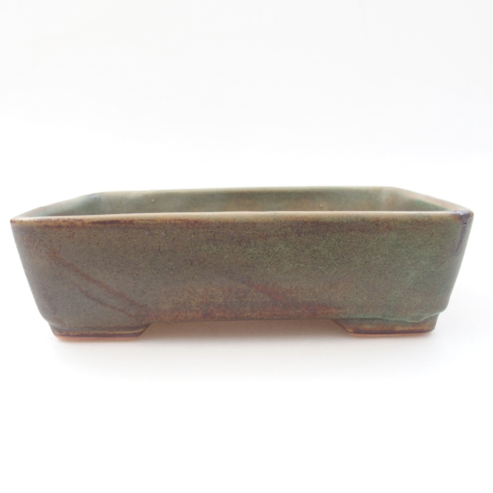 kerámia bonsai tál 22 x 17 x 5 cm, zöld