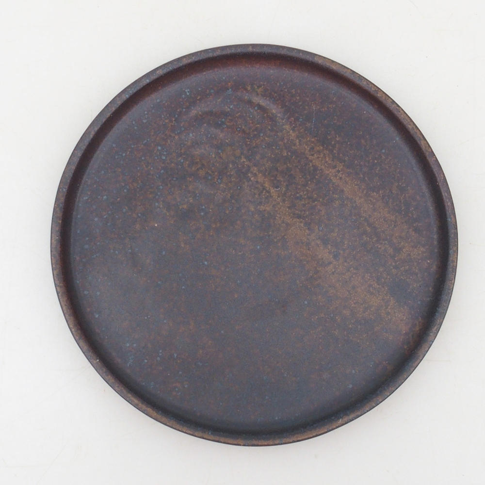 Kerek bonsai konzol D6-L - 13,5 x 13,5 x 1 cm - barna