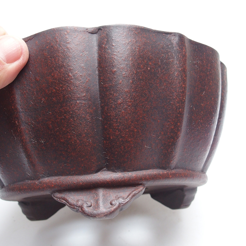 Tál 19 x 19 x 9,5 cm barna-piros