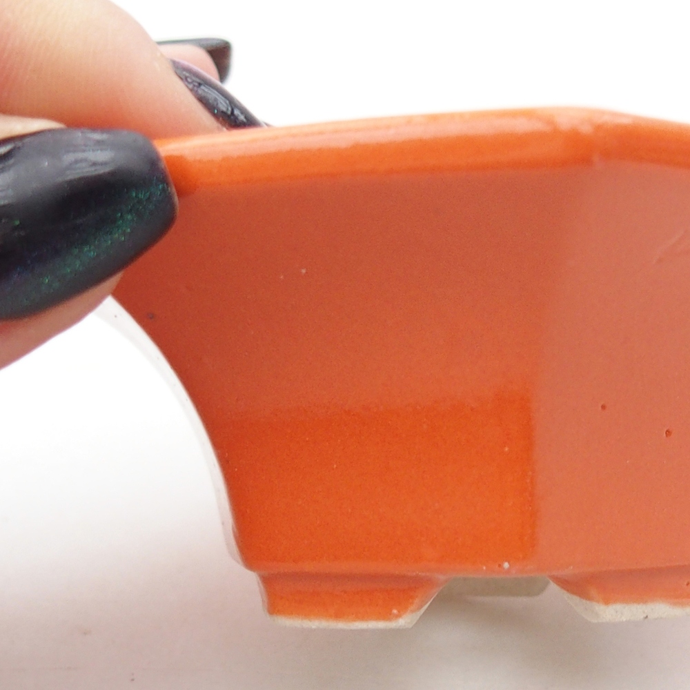 Mini bonsai tál 8 x 7 x 3,5 cm, narancs színben