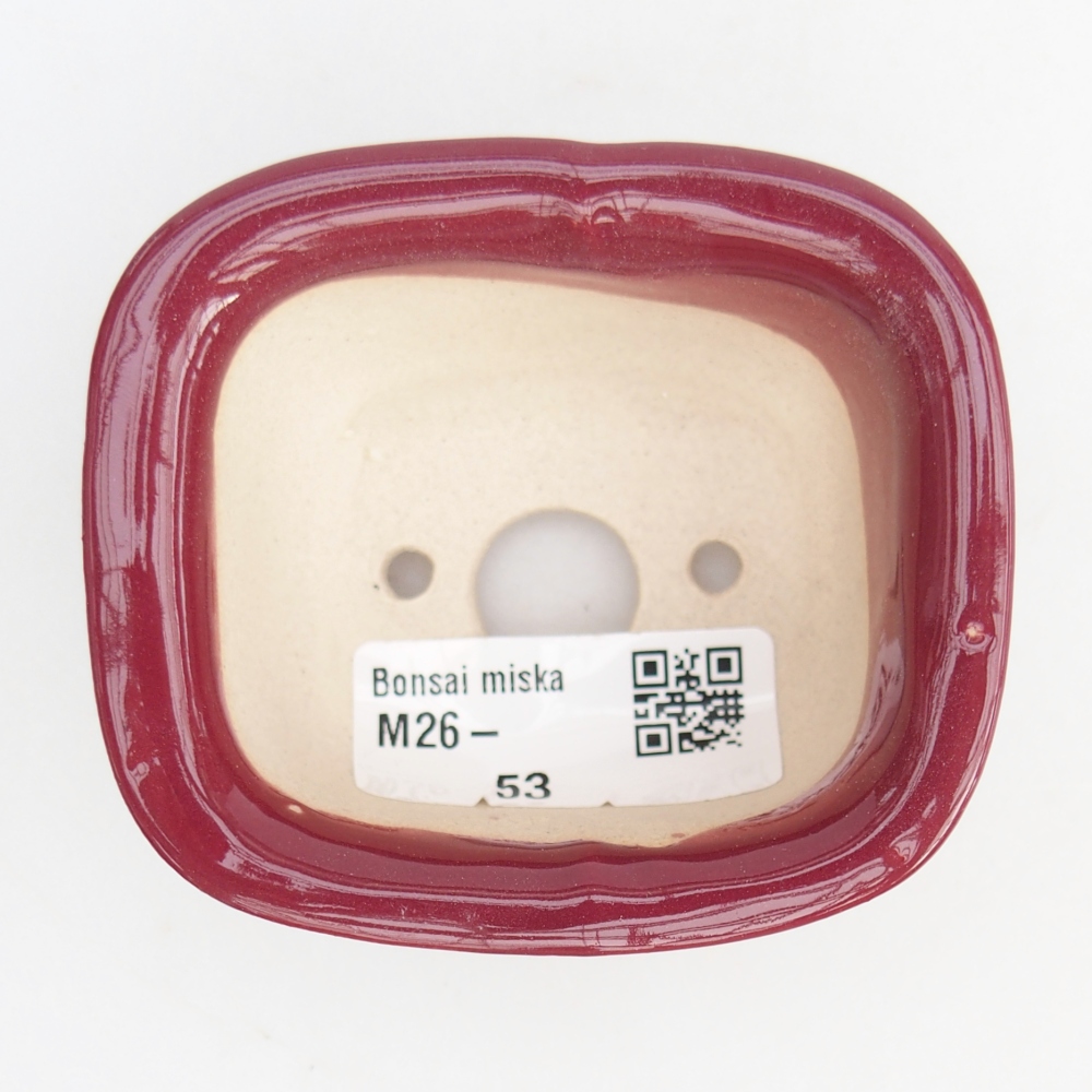 Mini bonsai tál 7,5 x 6,5 x 3,5 cm, bordó színű