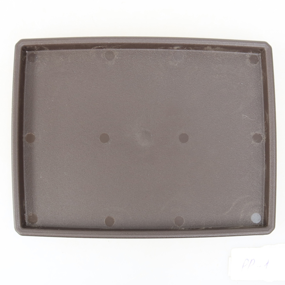 PP-1 műanyag bonsai alátét – 15 x 11 x 1,2 cm, barna