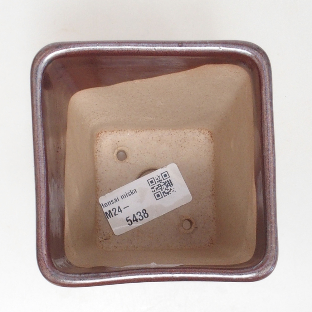 kerámia bonsai tál 8,5 x 8,5 x 11 cm, barna