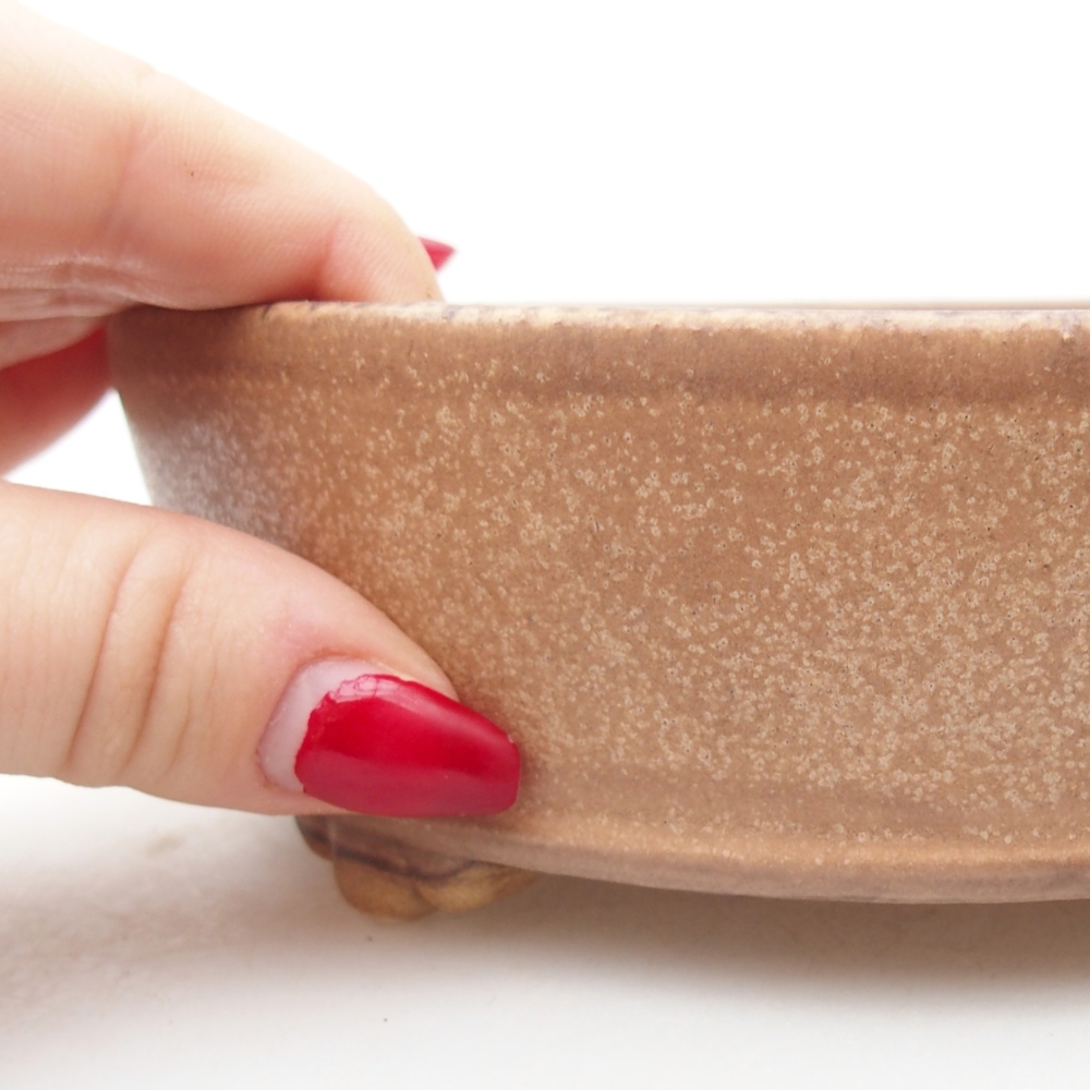 Kerámia bonsai tál 15,5 x 15,5 x 5 cm, rózsaszínű