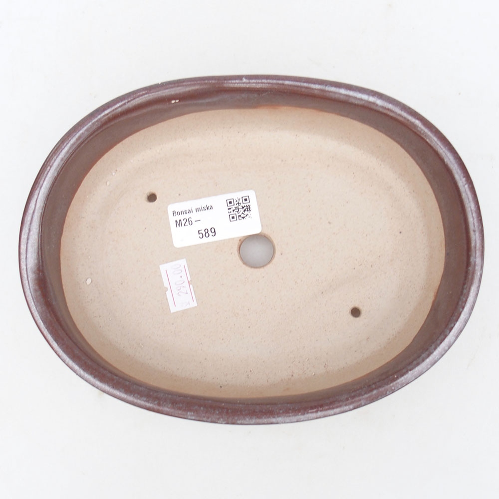 kerámia bonsai tál 19 x 14 x 5 cm, barna