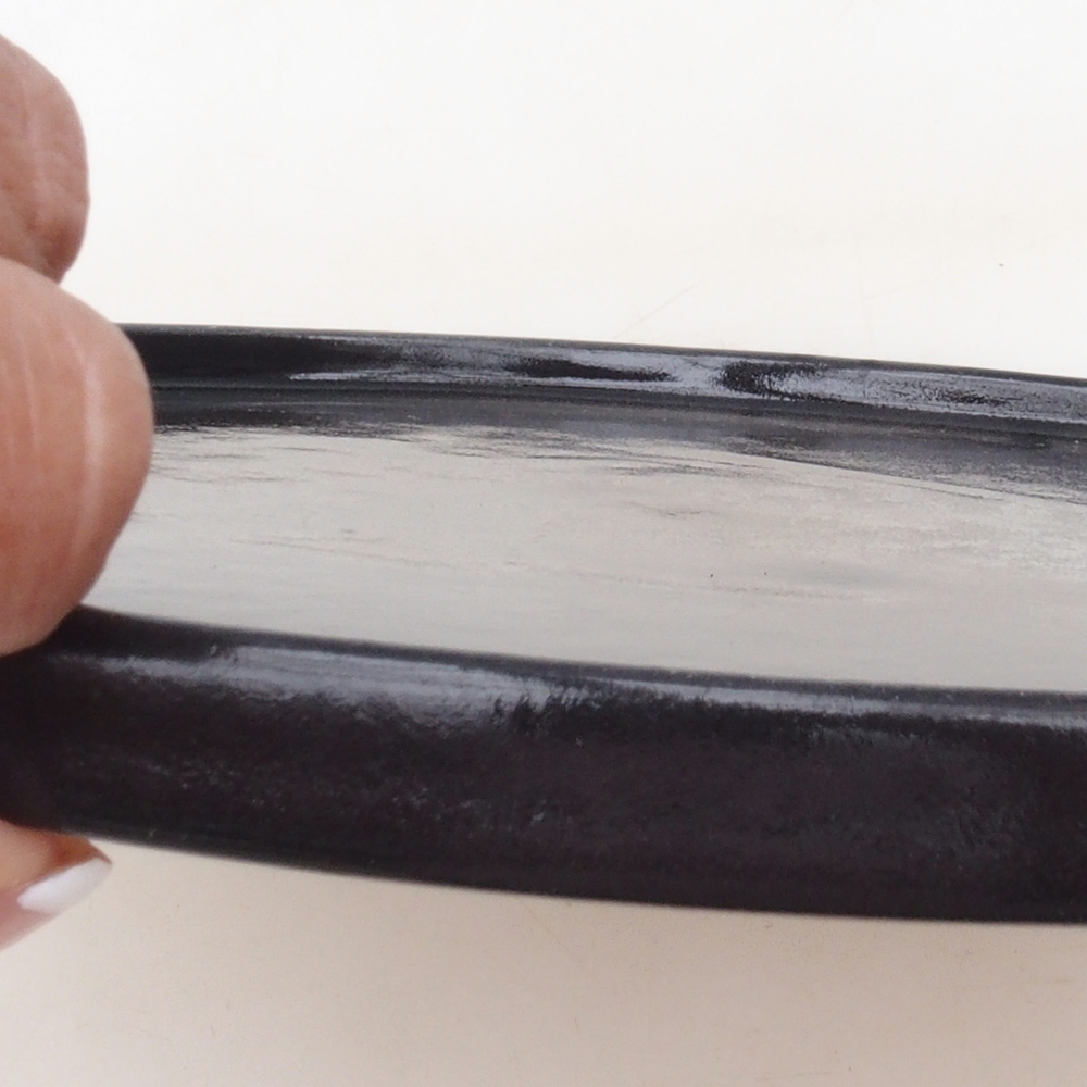 Kerek Bonsai konzol D7-M - 24,5 x 24,5 x 1 cm - fekete