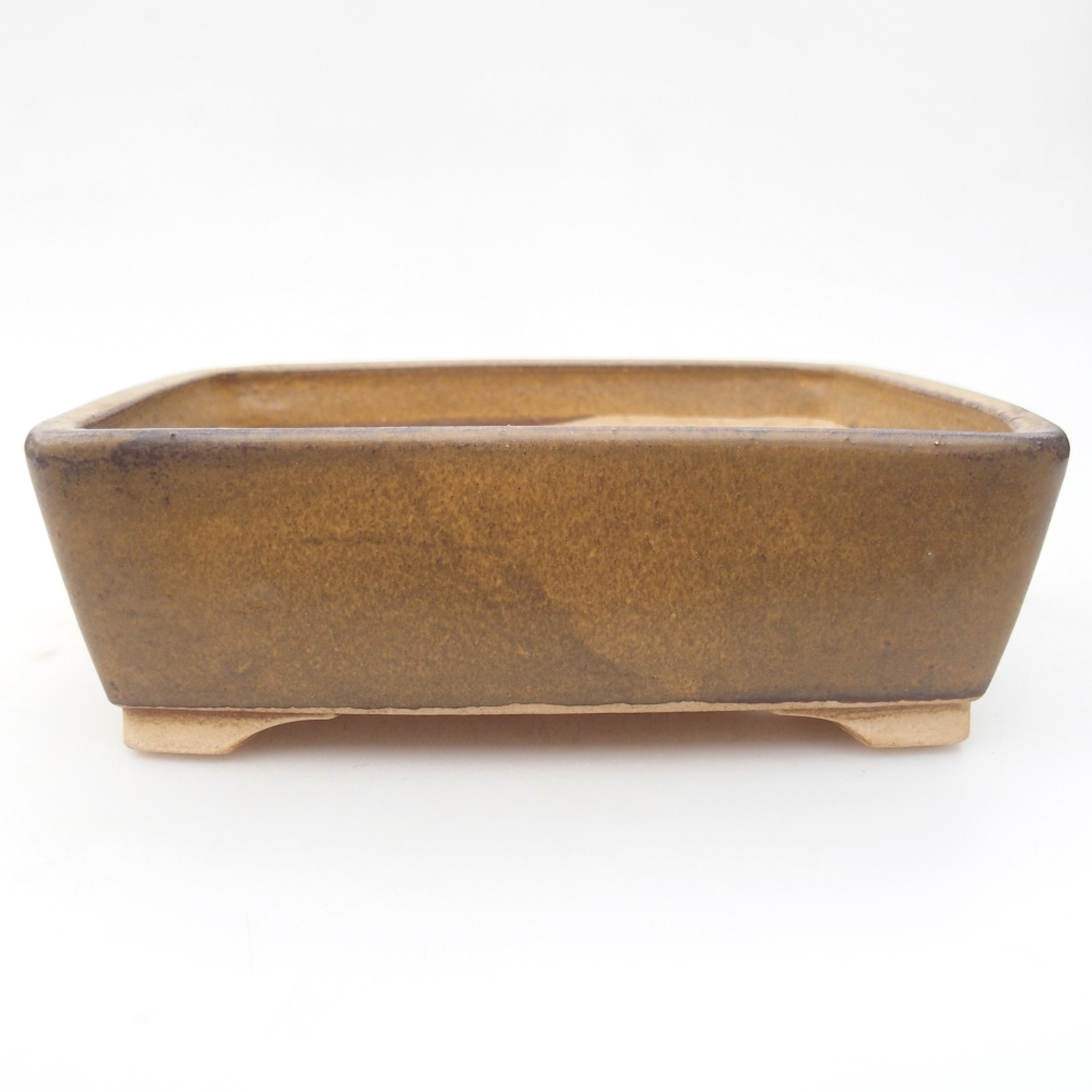 kerámia bonsai tál 15 x 12 x 5 cm, barna