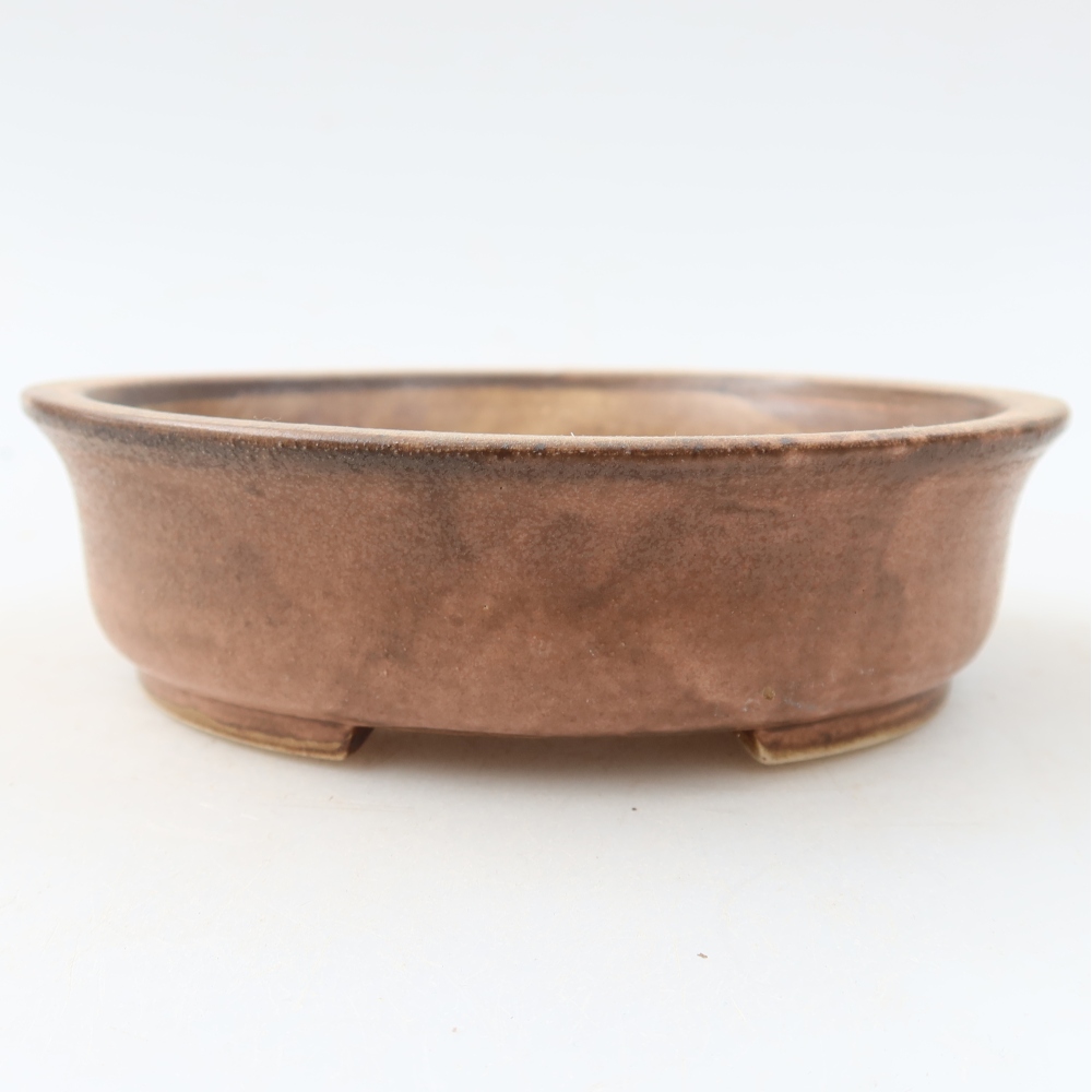Kerámia bonsai-tál 12,5 x 11,5 x 3,5 cm, rózsaszín