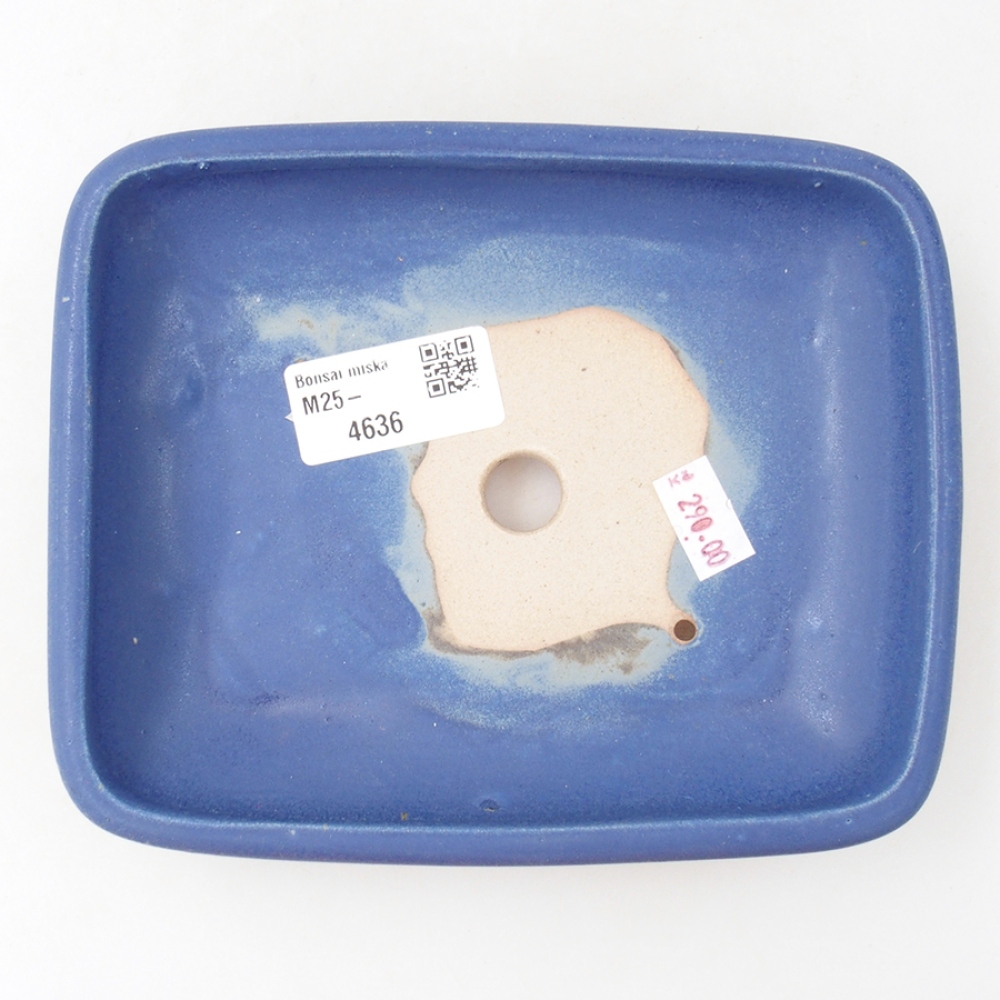 kerámia bonsai tál 17 x 13,5 x 3,5 cm, kék színben