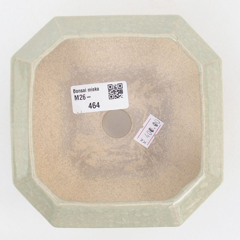 Kerámia bonsai tál 13,5 x 13,5 x 7,5 cm, zöld