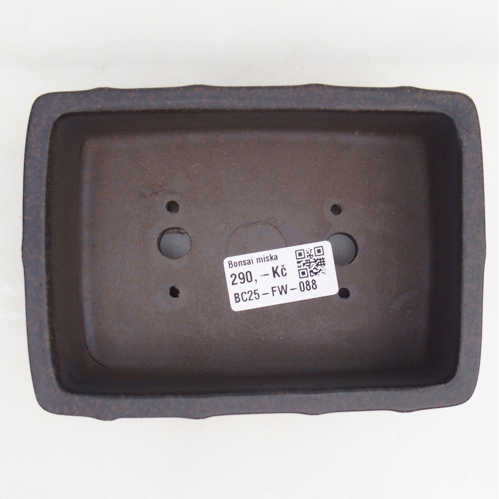 kerámia bonsai tál 15 x 10,5 x 5 cm, színe barnás okkersárga