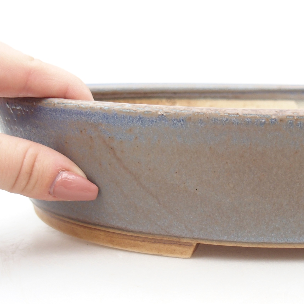 kerámia bonsai tál 31,5 x 27,5 x 6 cm, kék színben