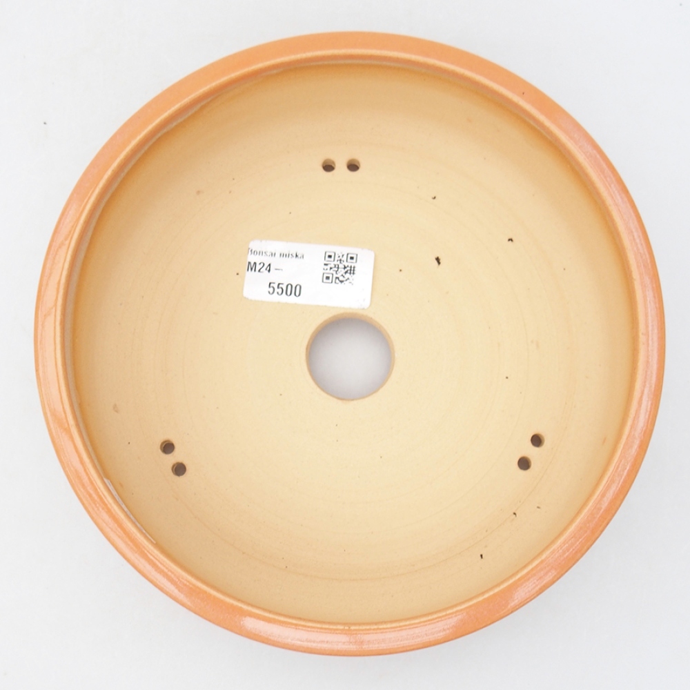 Kerámia bonsai tál 17,5 x 17,5 x 5 cm, narancssárga