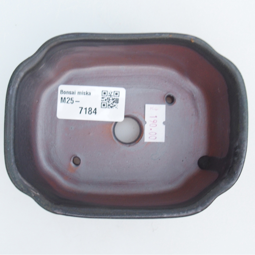 Kerámia bonsai tál 12,5 x 9,5 x 4,5 cm, szürke