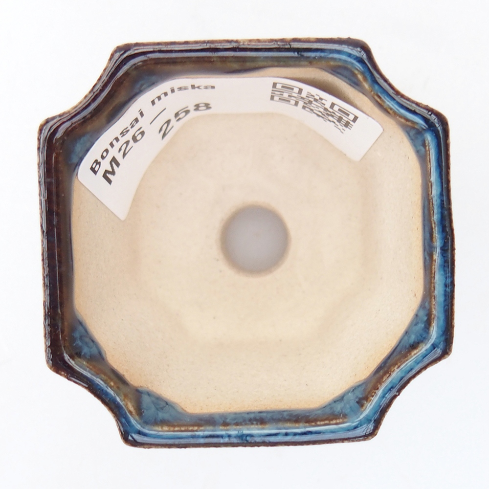 Mini bonsai tál 4,5 x 4,5 x 4 cm, kék színben