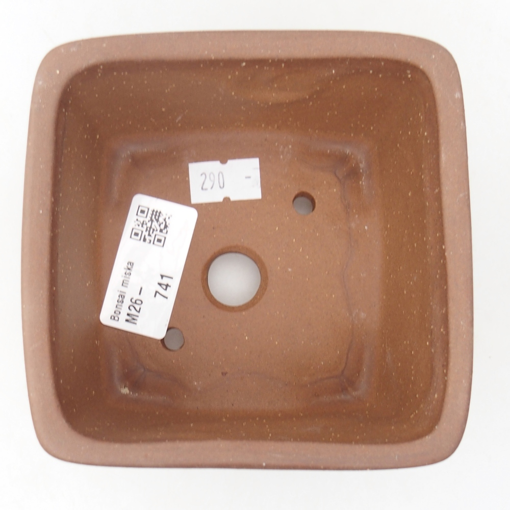 kerámia bonsai tál 11 x 11 x 7 cm, barna