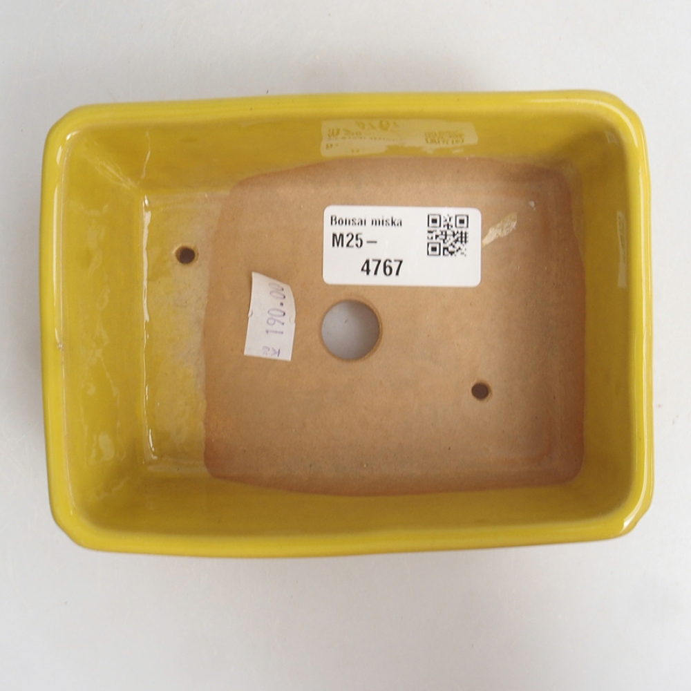 kerámia bonsai tál 13 x 10 x 5 cm, sárga