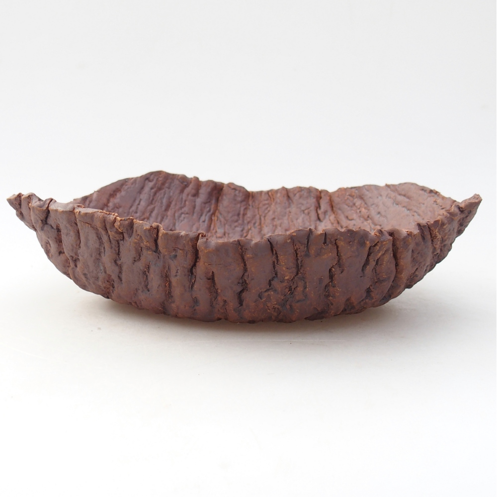 Kerámia kagyló 22 x 22,5 x 6 cm , színe barna