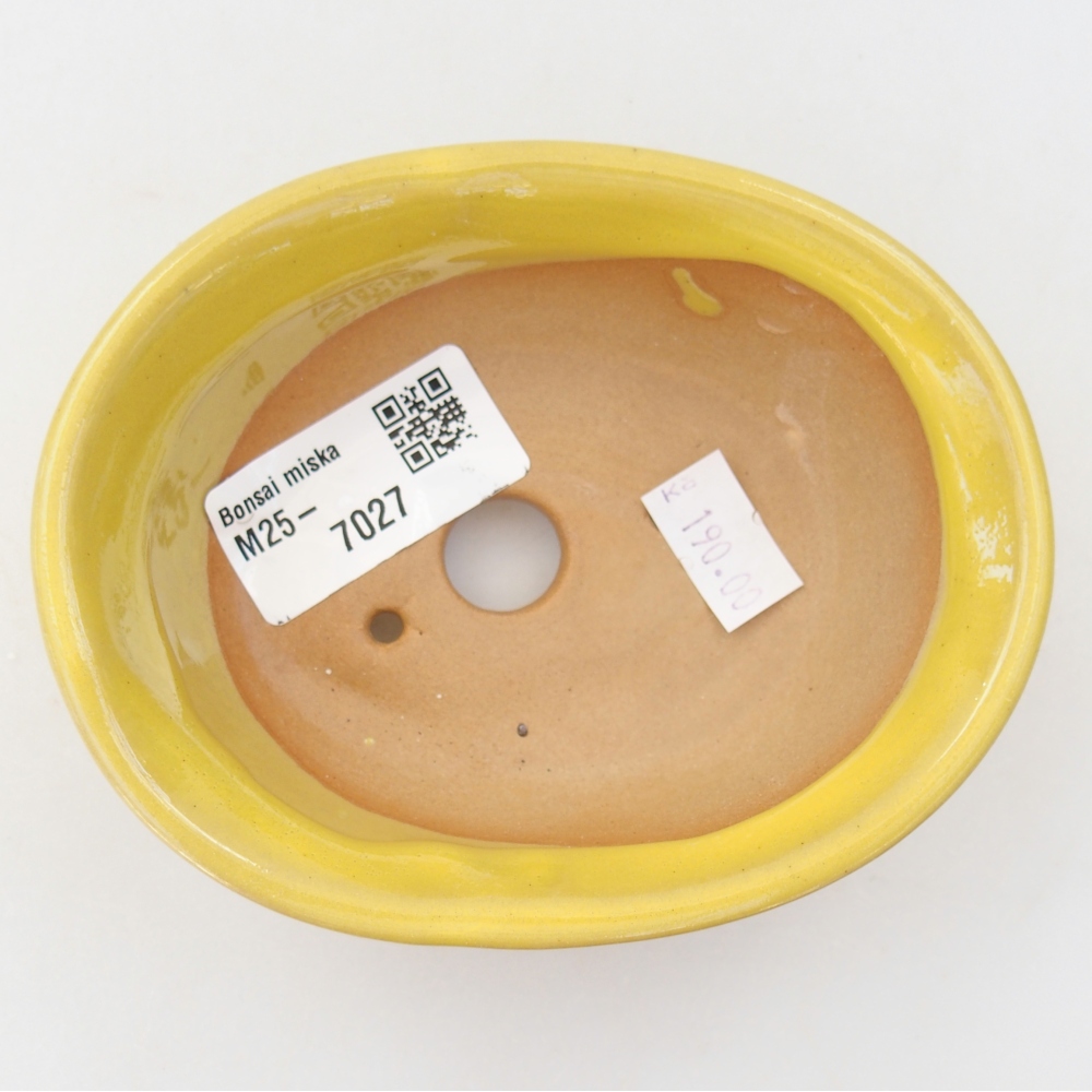 kerámia bonsai tál 11 x 9 x 4 cm, sárga