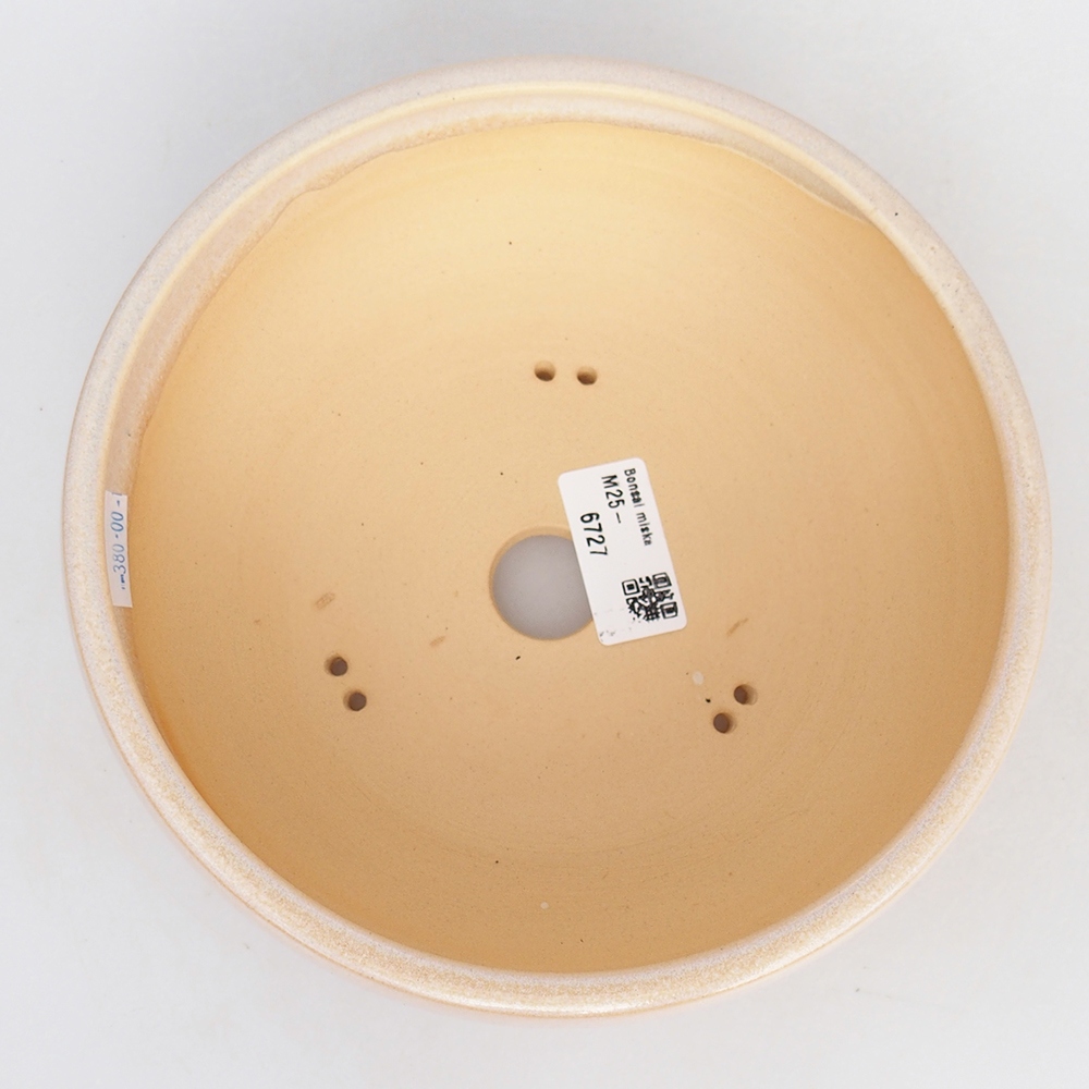 kerámia bonsai tál 18,5 x 18,5 x 7,5 cm, bézs színben