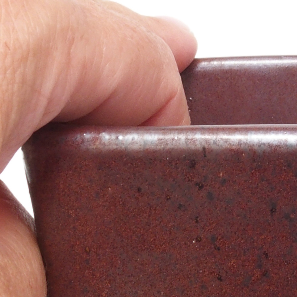 kerámia bonsai tál 8,5 x 8,5 x 11 cm, barna