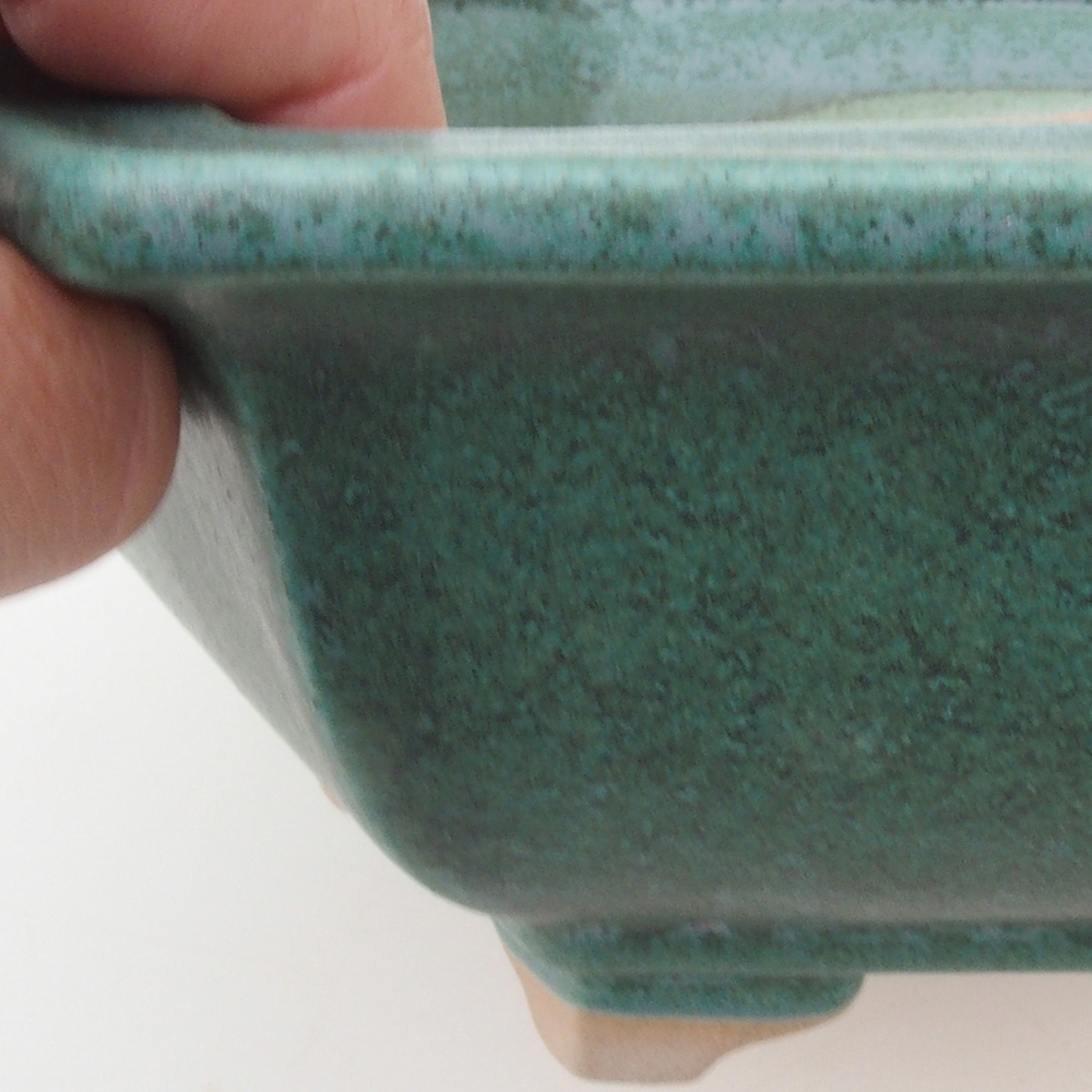 Bonsai tál H53 - 19 x 21,5 x 7 cm. - zöld