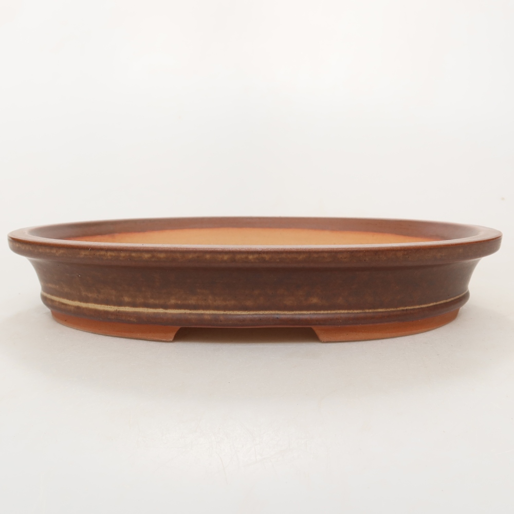 Kerámia tál  21 x 15 x 4 cm, barna színű