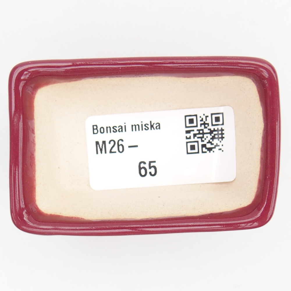 Mini bonsai tál 6,5 x 4 x 2,5 cm, bordó színű