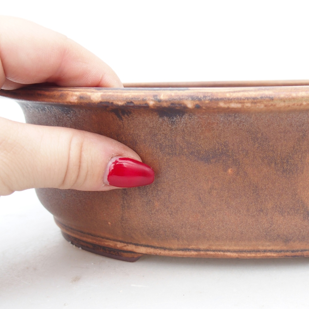 kerámia bonsai tál 23 x 19 x 7 cm, rózsaszínű