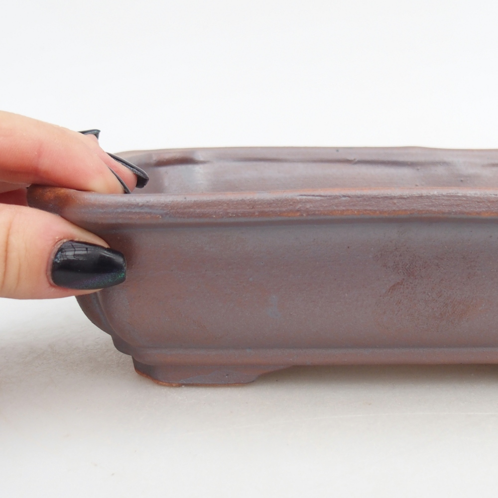 Kerámia bonsai tál 18 x 13,5 x 5 cm, fém színben