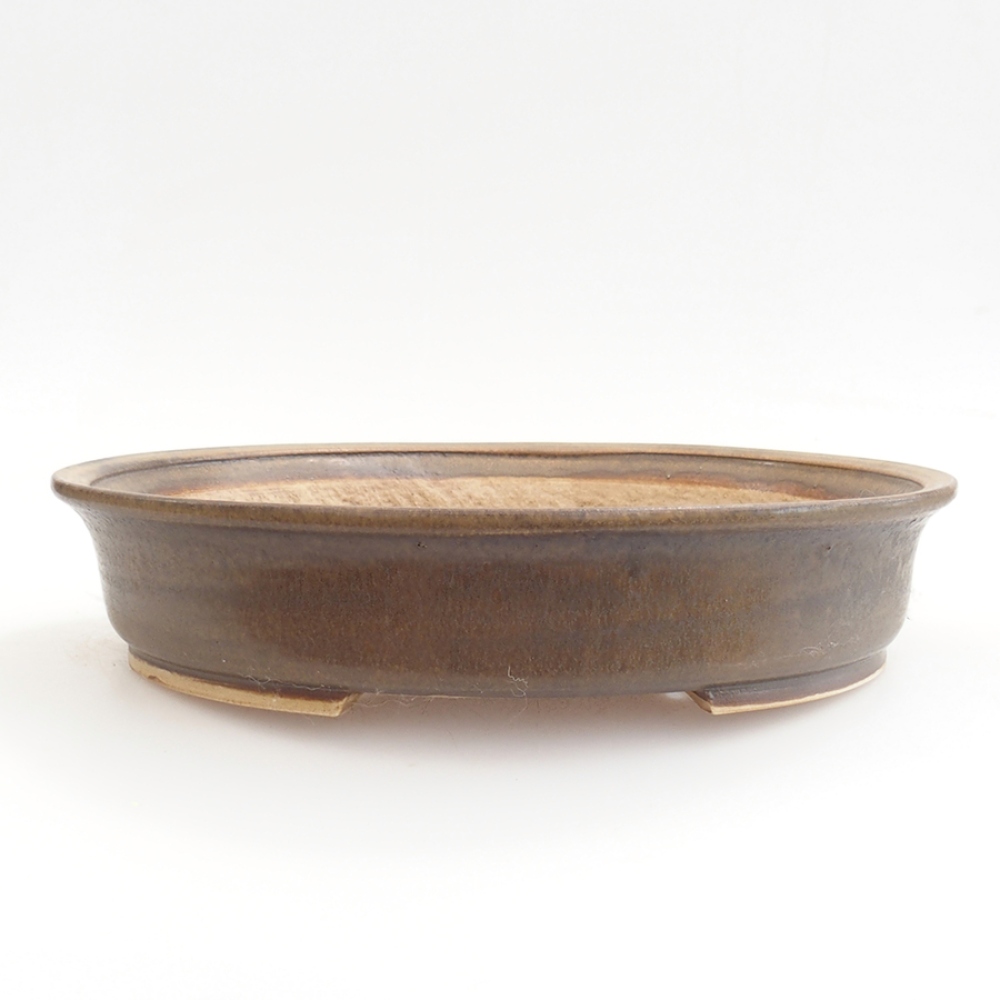 kerámia bonsai tál 25,5 x 23 x 5,5 cm, barna