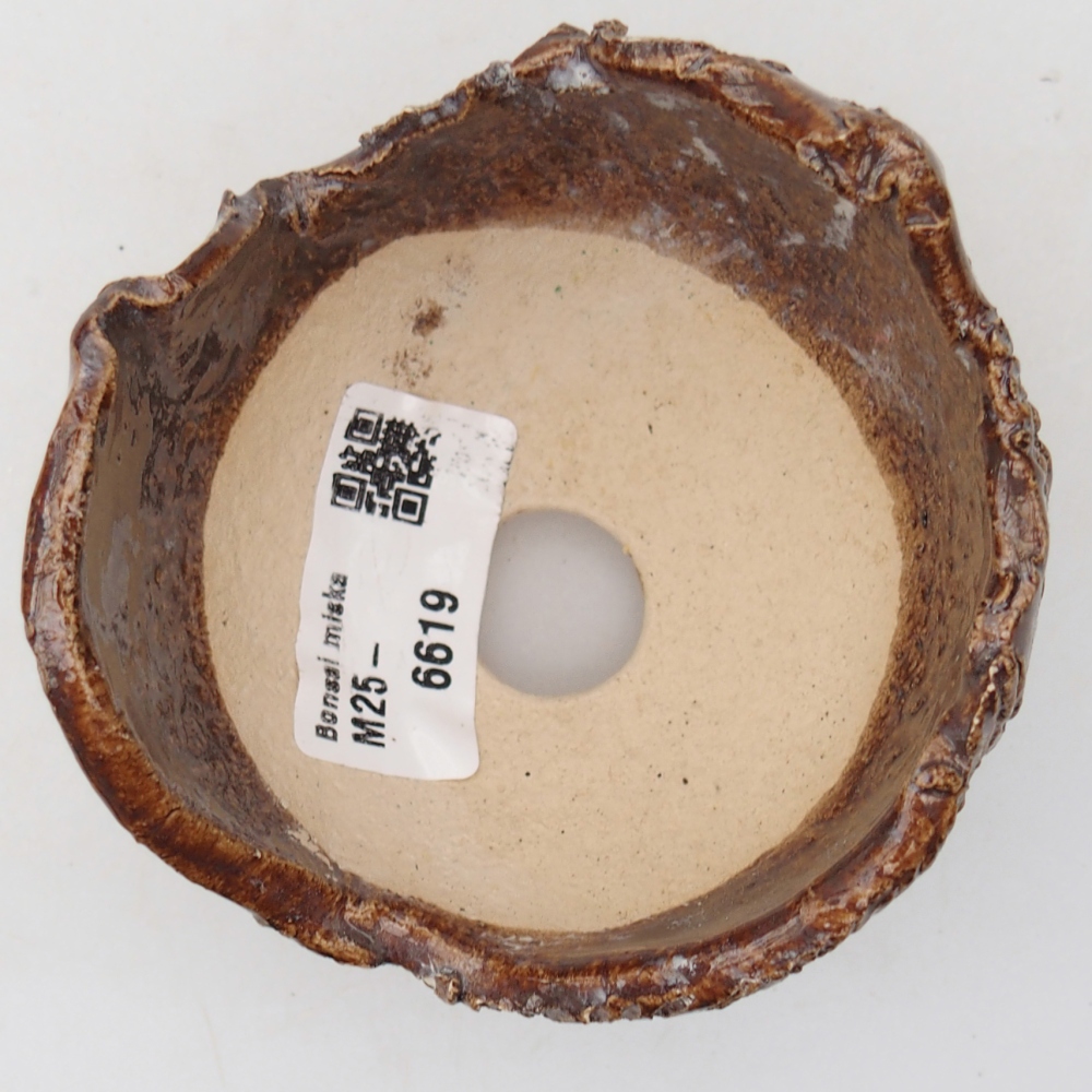 Kerámia kagyló 8,5 x 8,5 x 7 cm , barna színű