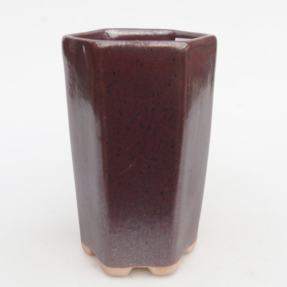 kerámia bonsai tál 10 x 8,5 x 14,5 cm, bordó, bordó színű