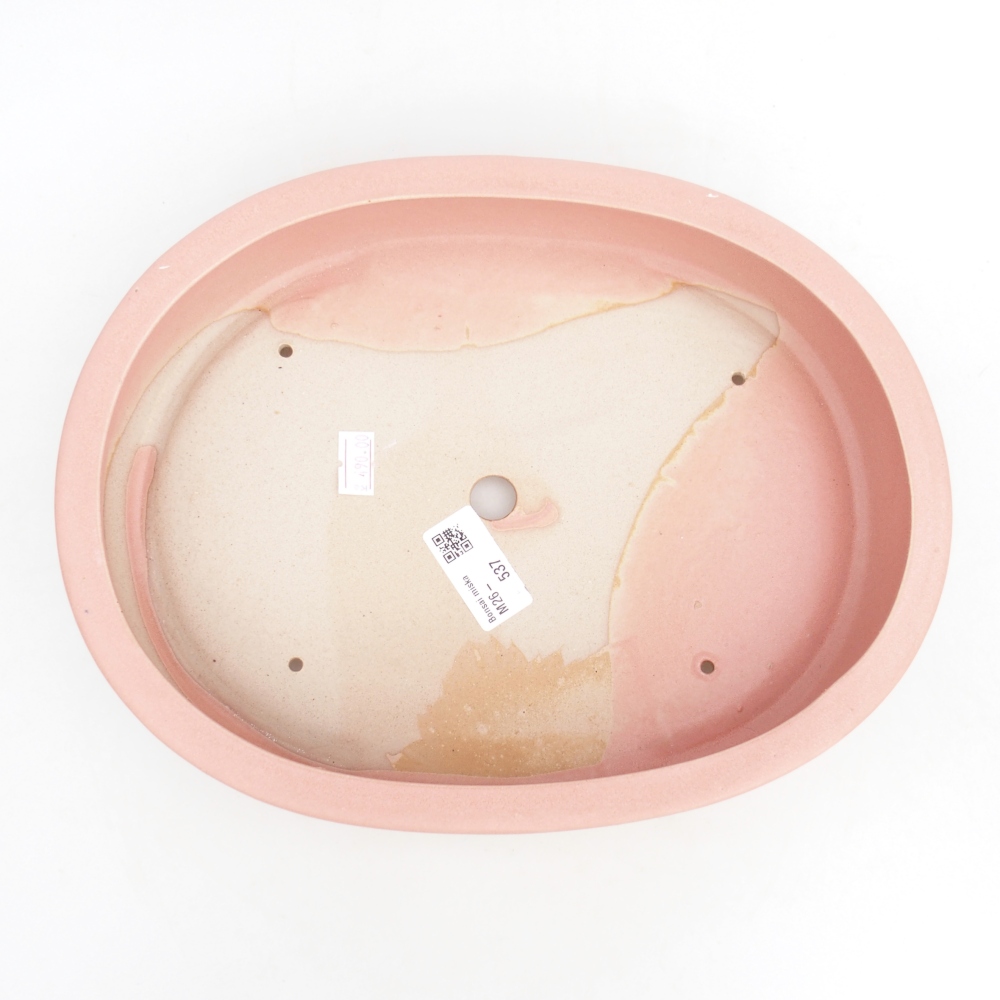 kerámia bonsai tál 27 x 21 x 5 cm, rózsaszínű