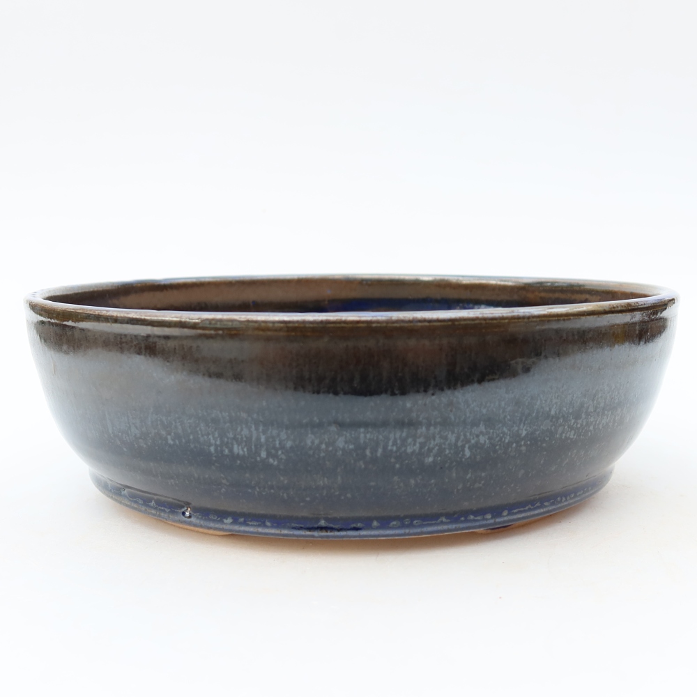 Kerámia bonsai tál, 21 x 21 x 6 cm, kék színű