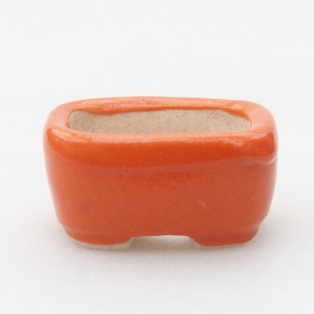 Mini bonsai tál 2,5 x 2,5 x 1 cm, narancssárga