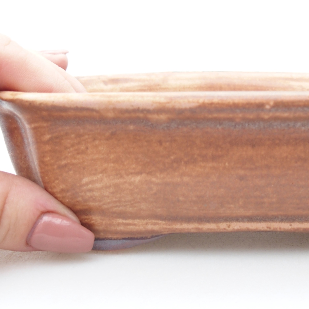 kerámia bonsai tál 15,5 x 12 x 4,5 cm, rózsaszínű