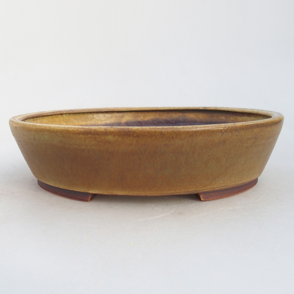 Kerámia bonsai tál 18,5 x 16,5 x 4 cm, zöld