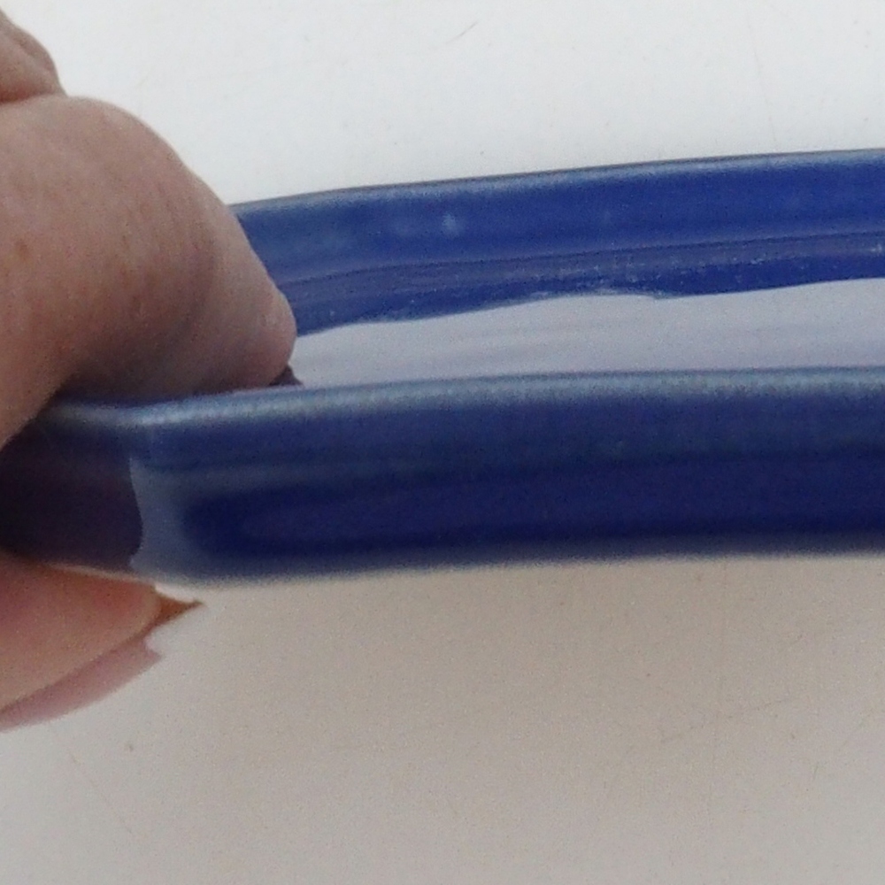 Kerámia tálka H13 -12 x 12 x 1 cm - kék