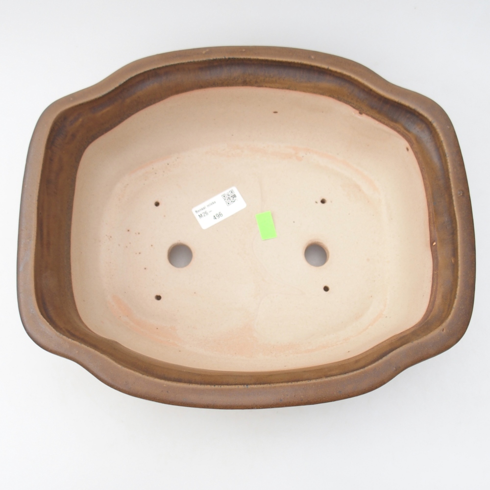 kerámia bonsai tál 30 x 25 x 10 cm, barna