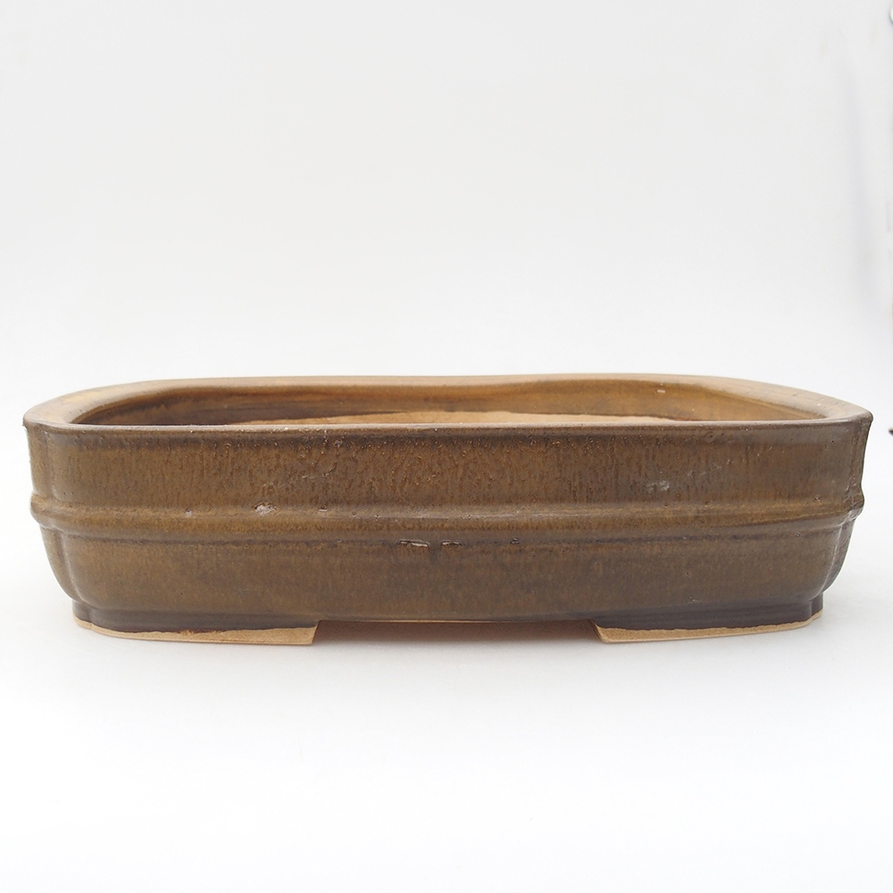 kerámia bonsai tál 29 x 23,5 x 7 cm, barna