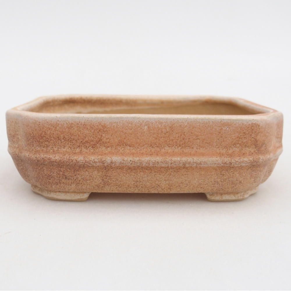 kerámia bonsai tál 12 x 10 x 4 cm, bézs színben