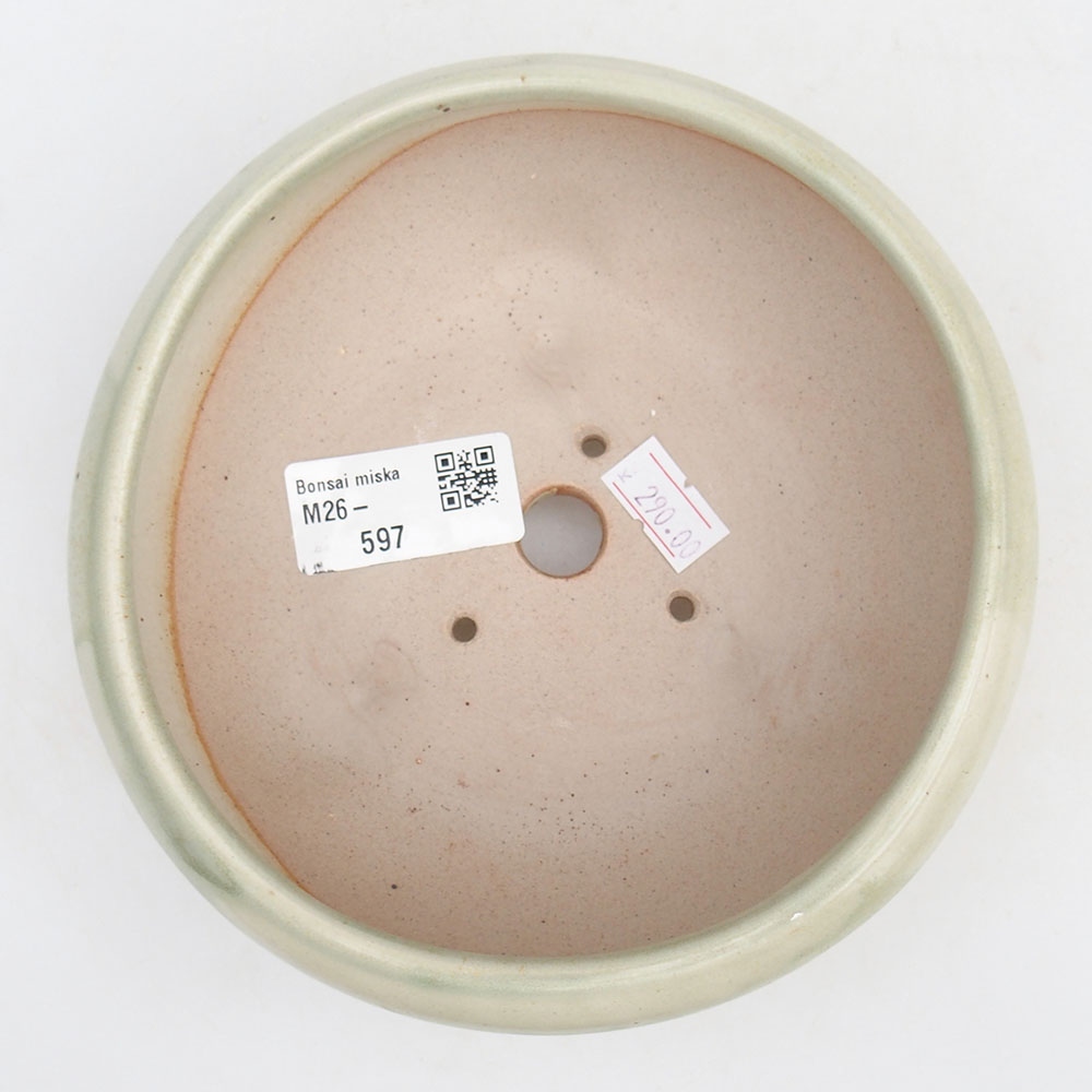kerámia bonsai tál 14 x 14 x 6,5 cm, zöld
